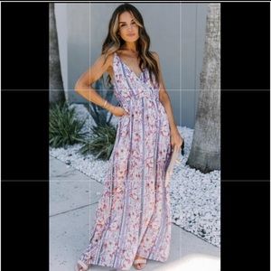 VICI Magic Of The Moment Floral Shimmer Maxi Dress